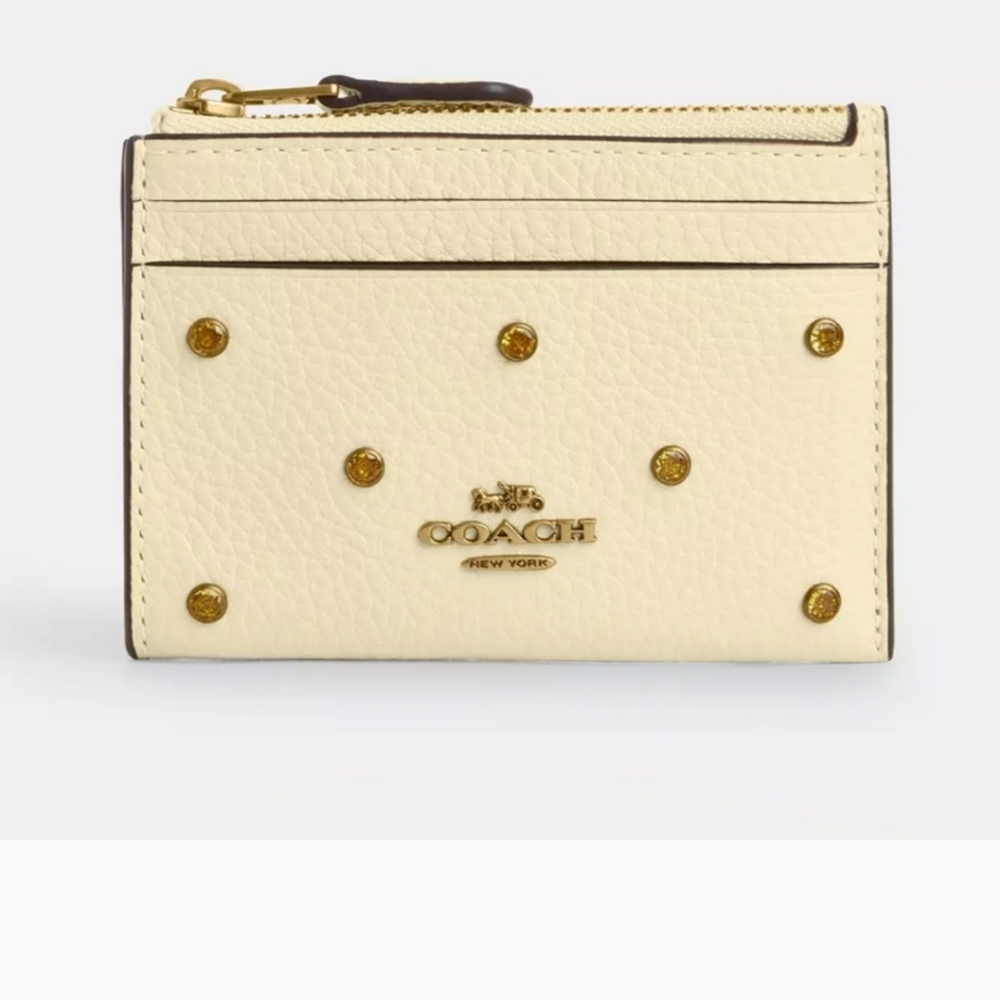 Coach Mini Skinny Crystal ID Card Holder Moonlight